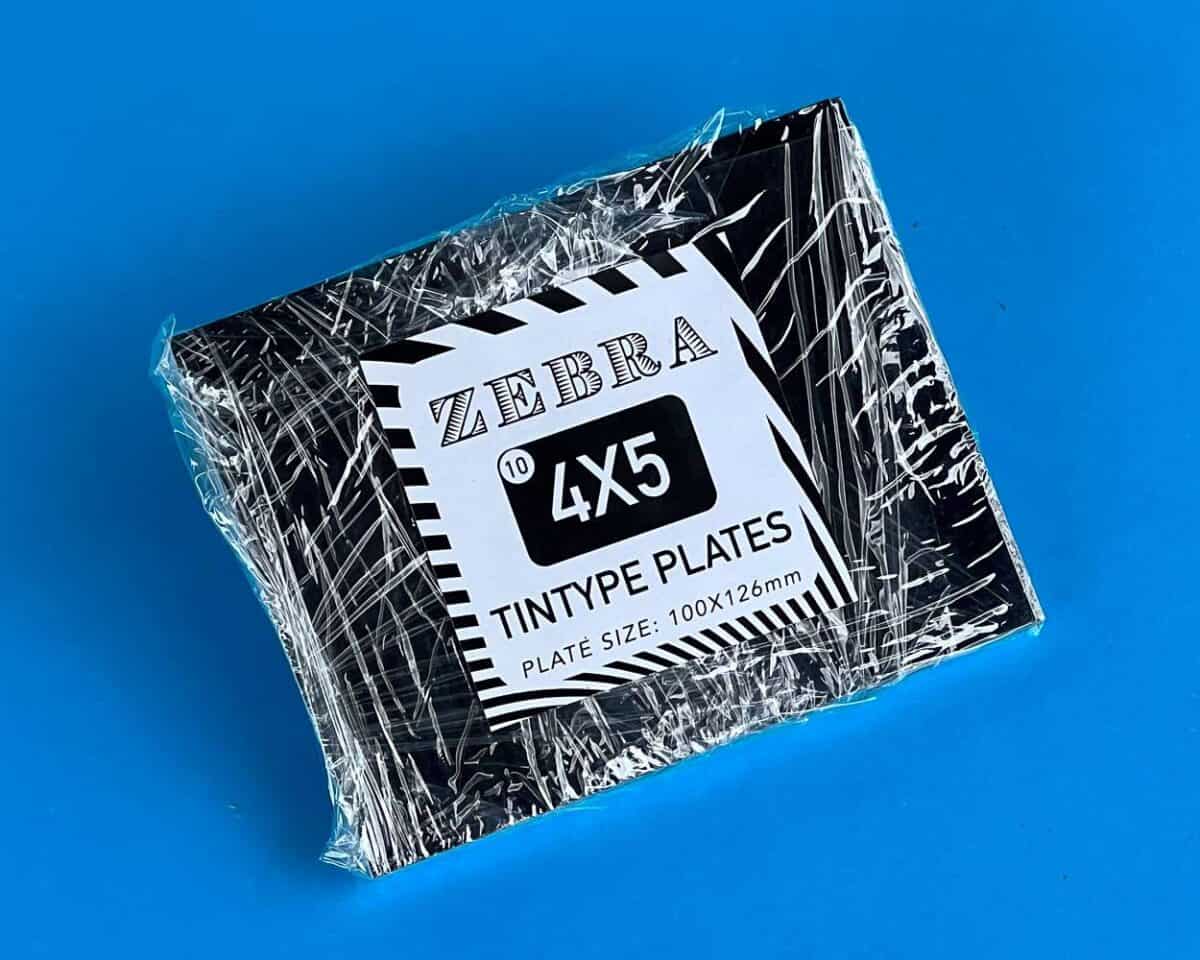 zebra-4x5-black-tintype-plates-pack-of-10-tintype-photography