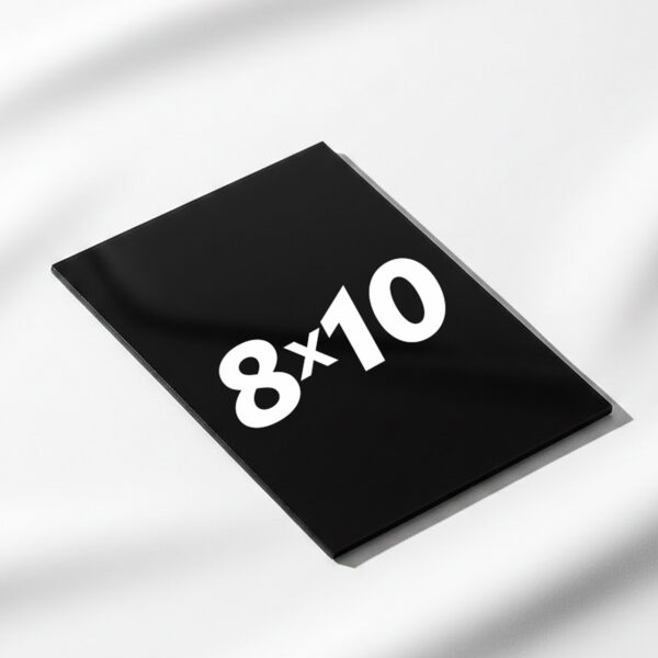 Zebra Raw Black Glass Plates 8x10 (Pack of 5)