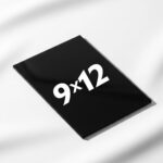 Zebra Raw Black Glass Plates 9×12 (Pack of 10)