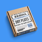 Zebra 9x12 Black Glass Dry Plates